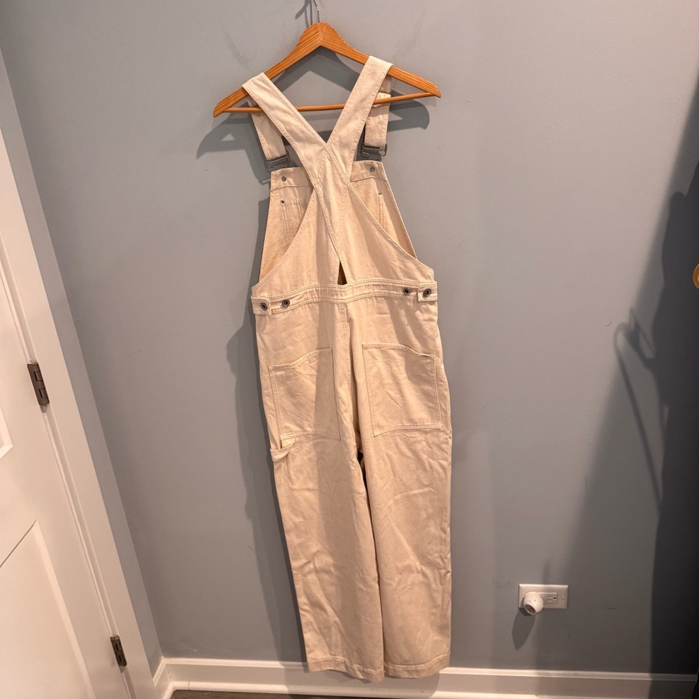 NEW Alex Mill Straight Leg Overall in White Denim, Size M - Picture 8 of 11